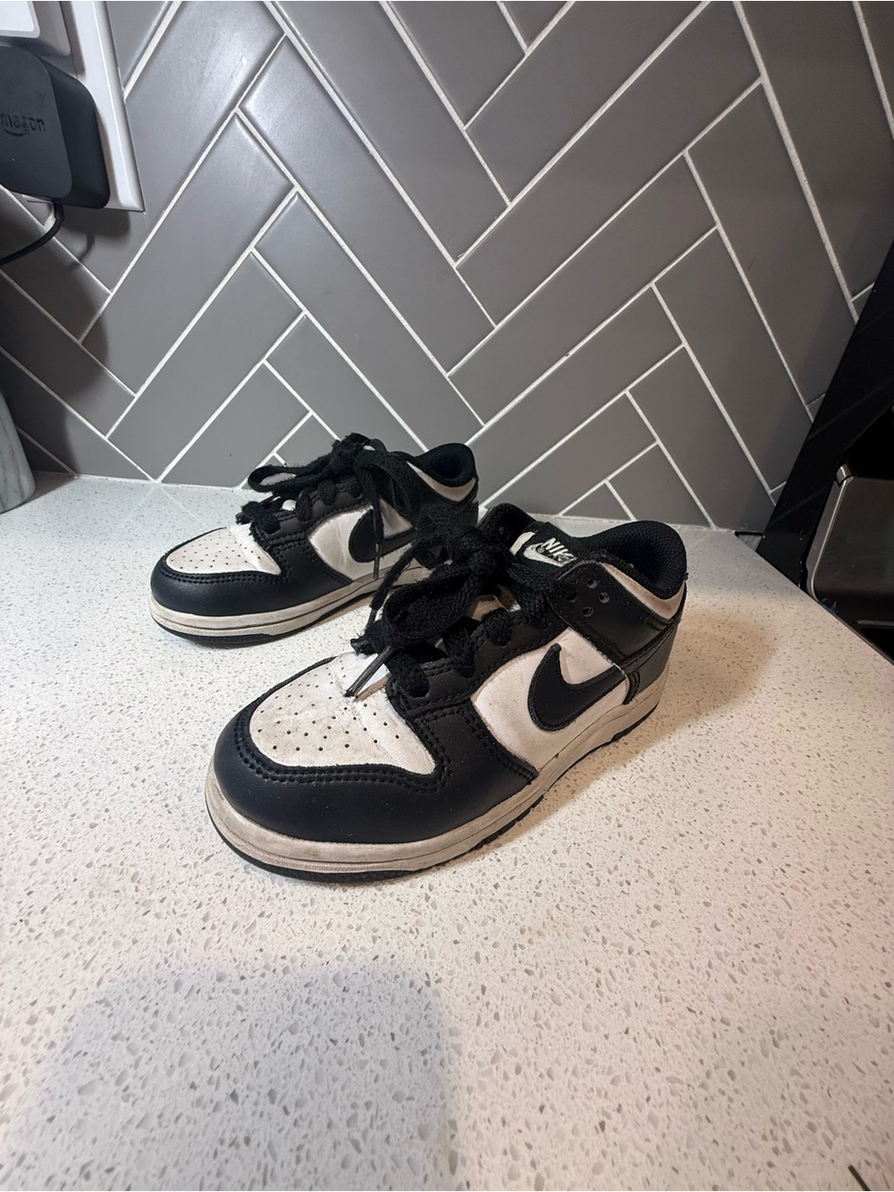Nike Dunk Low "Panda" (Black/White) — Toddler/Kids Size 11C
